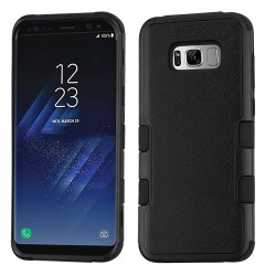 Funda S8 plus Negro Mate Uso Rudo Triple Layer